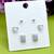 modern square and heart shape combo of 3 silver plated stud earring for women and girls