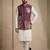 Men embroidered designer kurta trouser and waistcoat set