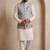 Men embroidered designer kurta trouser and waistcoat set