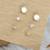 fine round shape combo of 3 gold plated stud earring for women and girls