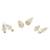 fine round shape combo of 3 gold plated stud earring for women and girls