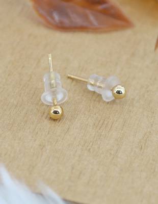 fine round shape combo of 3 gold plated stud earring for women and girls 3