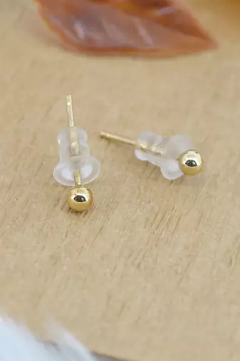 fine round shape combo of 3 gold plated stud earring for women and girls