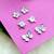 lavish butterfly and star shape combo of 3 silver plated stud earring for women and girls