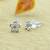 fancy flower desing combo of 3 silver plated stud earring for women and girls