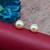 splendid round shape mother of pearl 1 pair gold plated stud earring for women and girls