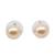 splendid round shape mother of pearl 1 pair gold plated stud earring for women and girls