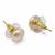 splendid round shape mother of pearl 1 pair gold plated stud earring for women and girls