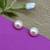 modish round shape mother of pearl 1 pair gold plated stud earring for women and girls