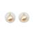modish round shape mother of pearl 1 pair gold plated stud earring for women and girls