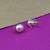 modish round shape mother of pearl 1 pair gold plated stud earring for women and girls