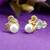 modern duck bird design pearl cz kundan brass gold plated set of 3 combo stud earring for women