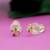 modish flower design pearl cz brass gold plated set of 3 combo stud earring for women and girls