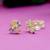 modish flower design pearl cz brass gold plated set of 3 combo stud earring for women and girls