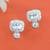 glorious square shape cz kundan brass silver plated stud earring for women and girls