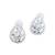modern oval shape kundan brass silver plated stud earring for women and girls