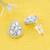 modern oval shape kundan brass silver plated stud earring for women and girls