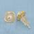 flower and round shape cz pearl brass gold plated set of 3 combo stud earring for women and girls