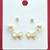 butterfly and heart shape kundan brass gold plated set of 3 combo stud earring for women and girls