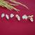 butterfly and heart shape kundan brass gold plated set of 3 combo stud earring for women and girls