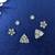 smooth round shape cz brass silver plated stud earring for women and girls