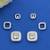 lovely circle shape cz brass silver plated set of 3 combo stud earring for women and girls