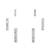modern straight bar cz brass silver plated set of 3 combo stud earring for women and girls