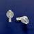 modern straight bar cz brass silver plated set of 3 combo stud earring for women and girls