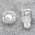 pleasing flower design pearl brass silver plated set of 3 combo stud earring for women and girls