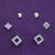 pretty traingle shape cz brass silver plated set of 3 combo stud earring for women and girls