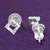 pretty traingle shape cz brass silver plated set of 3 combo stud earring for women and girls