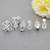 royal flower design cz brass silver plated set of 3 combo stud earring for women and girls