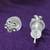 smooth flower and bow design cz brass silver plated set of 3 combo stud earring for women and girls