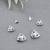 splendid traingle shape cz brass silver plated set of 3 combo stud earring for women and girls