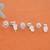 superb traingle shape cz brass silver plated set of 3 combo stud earring for women and girls
