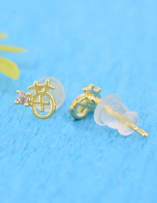 trendy round shape cz brass gold plated set of 3 combo stud earring for women and girls 3