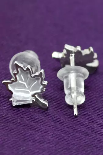 finely round and leaf design cz brass silver plated set of 3 combo stud earring for women and girls
