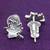 finely round and leaf design cz brass silver plated set of 3 combo stud earring for women and girls