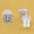 flowing round shape cz brass silver plated set of 3 combo stud earring for women and girls