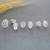 lavish round and smiley shape cz brass silver plated set of 3 combo stud earring for women and girls