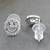 lavish round and smiley shape cz brass silver plated set of 3 combo stud earring for women and girls