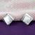 lovely round shape cz brass silver plated stud earring for women and girls