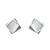lovely round shape cz brass silver plated stud earring for women and girls