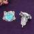 modern heart shape cz brass silver plated set of 3 combo stud earring for women and girls