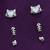 modish heart shape cz brass silver plated set of 3 combo stud earring for women and girls