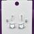 modish heart shape cz brass silver plated set of 3 combo stud earring for women and girls