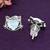 modish heart shape cz brass silver plated set of 3 combo stud earring for women and girls