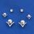royal "v" shape pearl brass silver plated set of 3 combo stud earring for women and girls