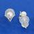 royal "v" shape pearl brass silver plated set of 3 combo stud earring for women and girls