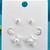 star and half moon shape cz brass silver plated set of 3 combo stud earring for women and girls